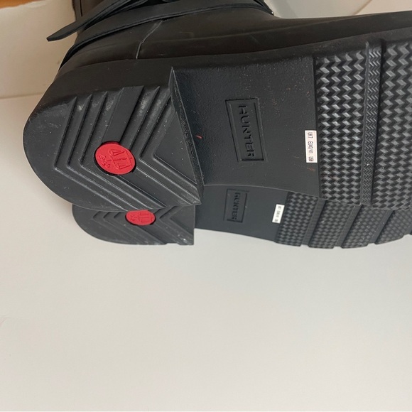 Hunter Refined Black Adjustable Studded Tall Rubber Boots Riding Equestrian 9 - Picture 10 of 13